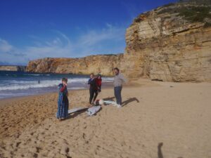 dutch surfing family sharing the stokes at beliche with surf guide algarve