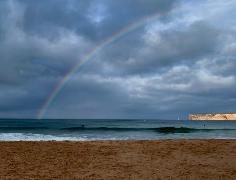 rainbow in june at beliche with surf guide algarve
