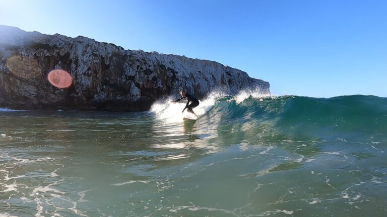surf guide algarve surfing beliche small waves with go pro