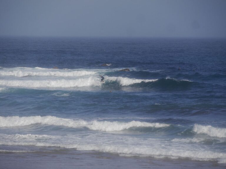 no one out point break action with surf guide algarve