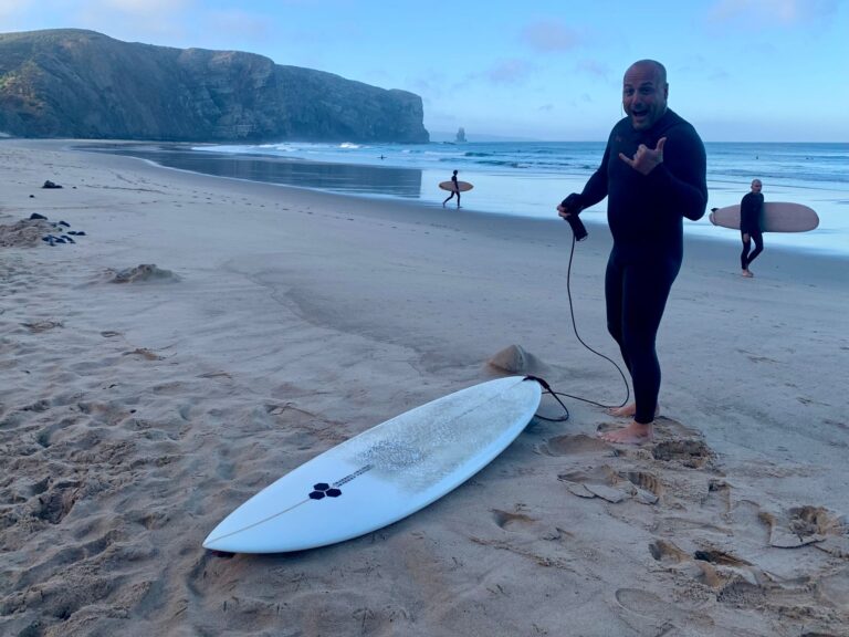 stoked surf guide algarve guest arrifana pre-surf