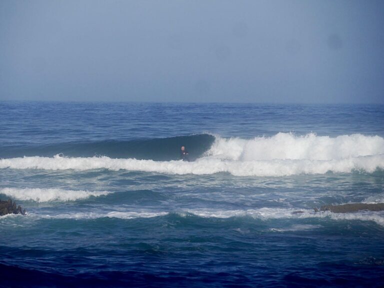 winter waves in summer, surfing cordoama with surf guide algarve