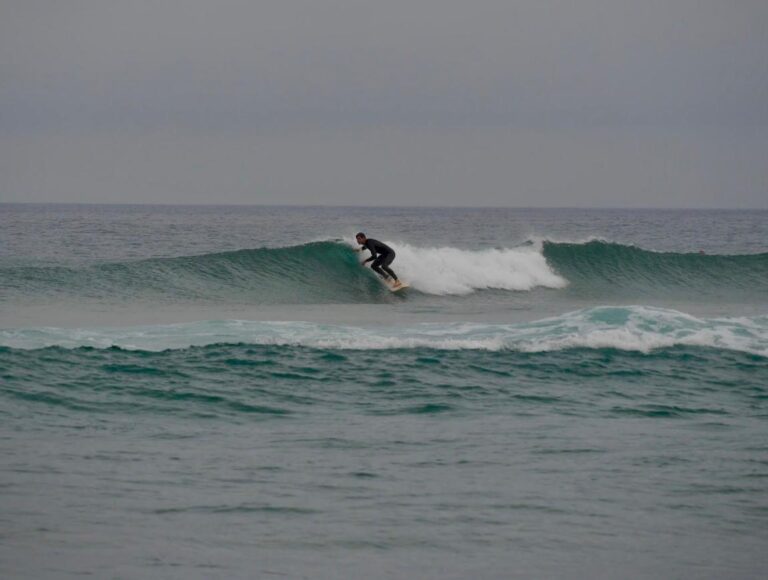 small wave perfection at cordoama with surf guide algarve.