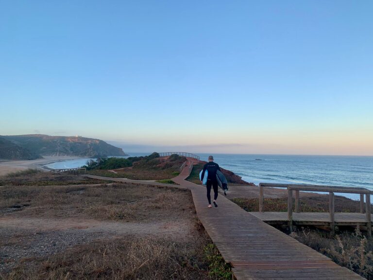 surf guide algarve at amado boardwalk