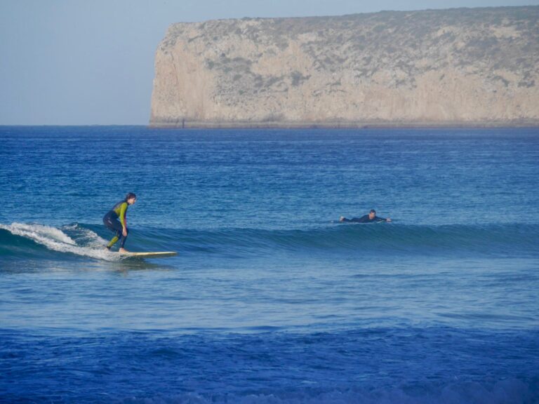 surf guide algarve longboard session beliche