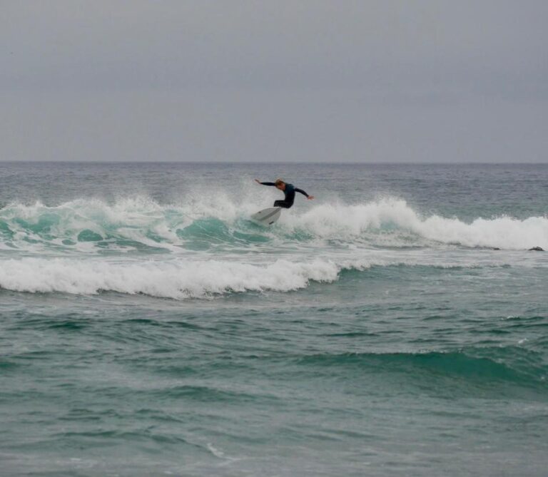 surf guide algarve trying the new surfboard at cordoama