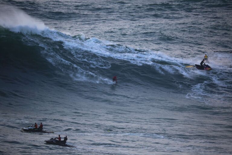 nazare tow in madness surf guide algarve trip