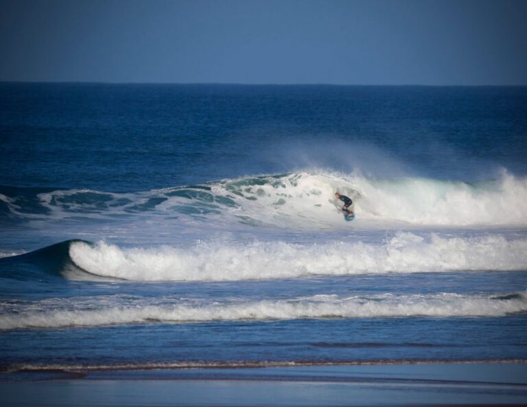 surf guide algarve on a tricky section at cordoama