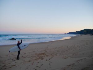 only one on the beach of cordoama surf guide algarve dawn patrol