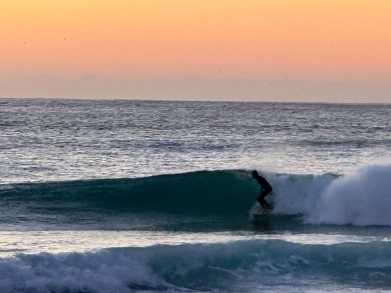 first wave of the day with surf guide algarve dawn patrol