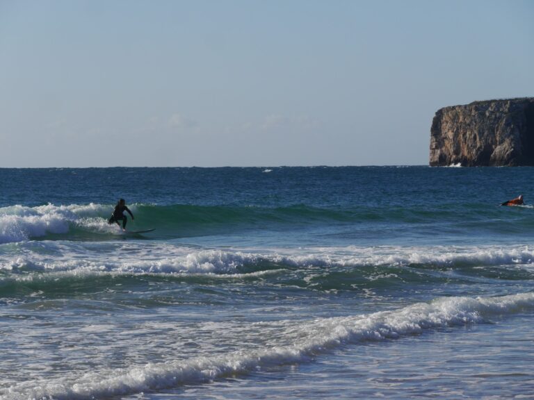 mareta surfing with surf guide algarve and queen of stoke