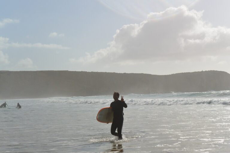 peace love and waves at mareta with surf guide algarve