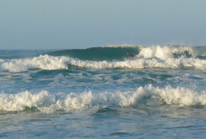perfect waves at zavial with surf guide algarve